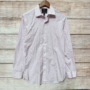 Bonobos Wrinkle-Free Tailored Fit Dress Shirt Mens 15.5 35 White Long Sleeve